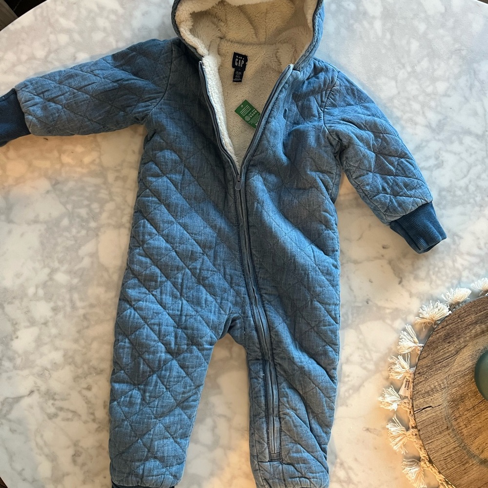 GAP Quilted Blue Kids Footie